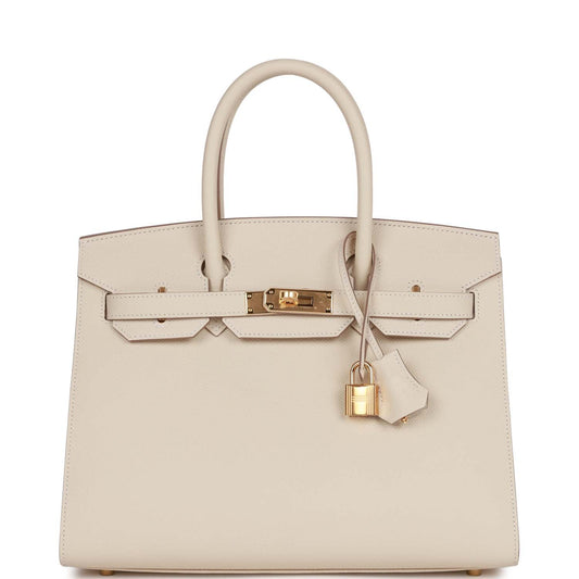 H Birkin Sellier 30 Craie Epsom Gold Hardware