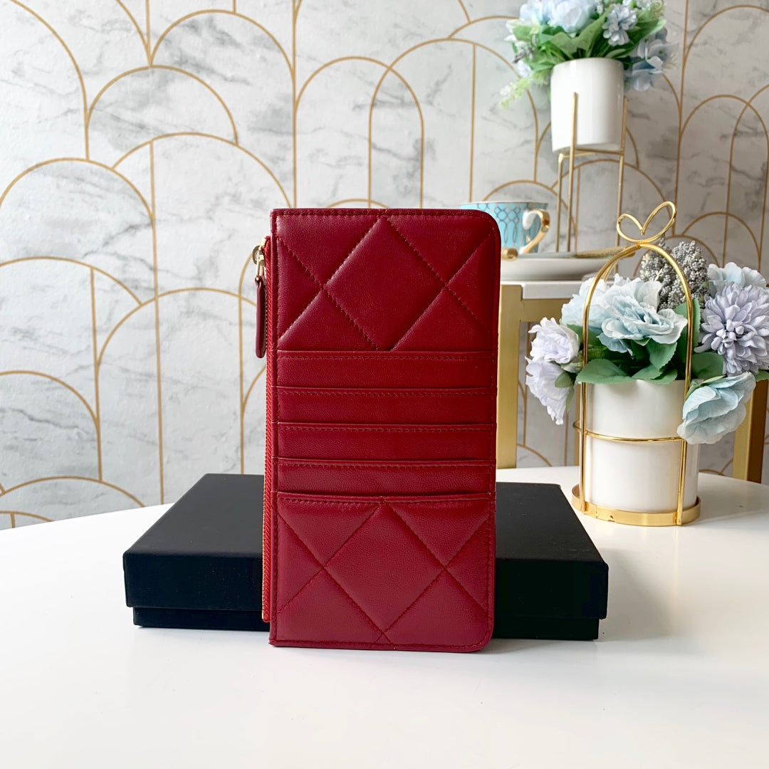 cc 19 Matelasse Phone and Card Case Red Bag For Women 19cm/7.5in