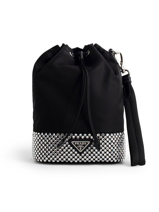 PP Bucket Re-Nylon Bag with Artificial Crystals