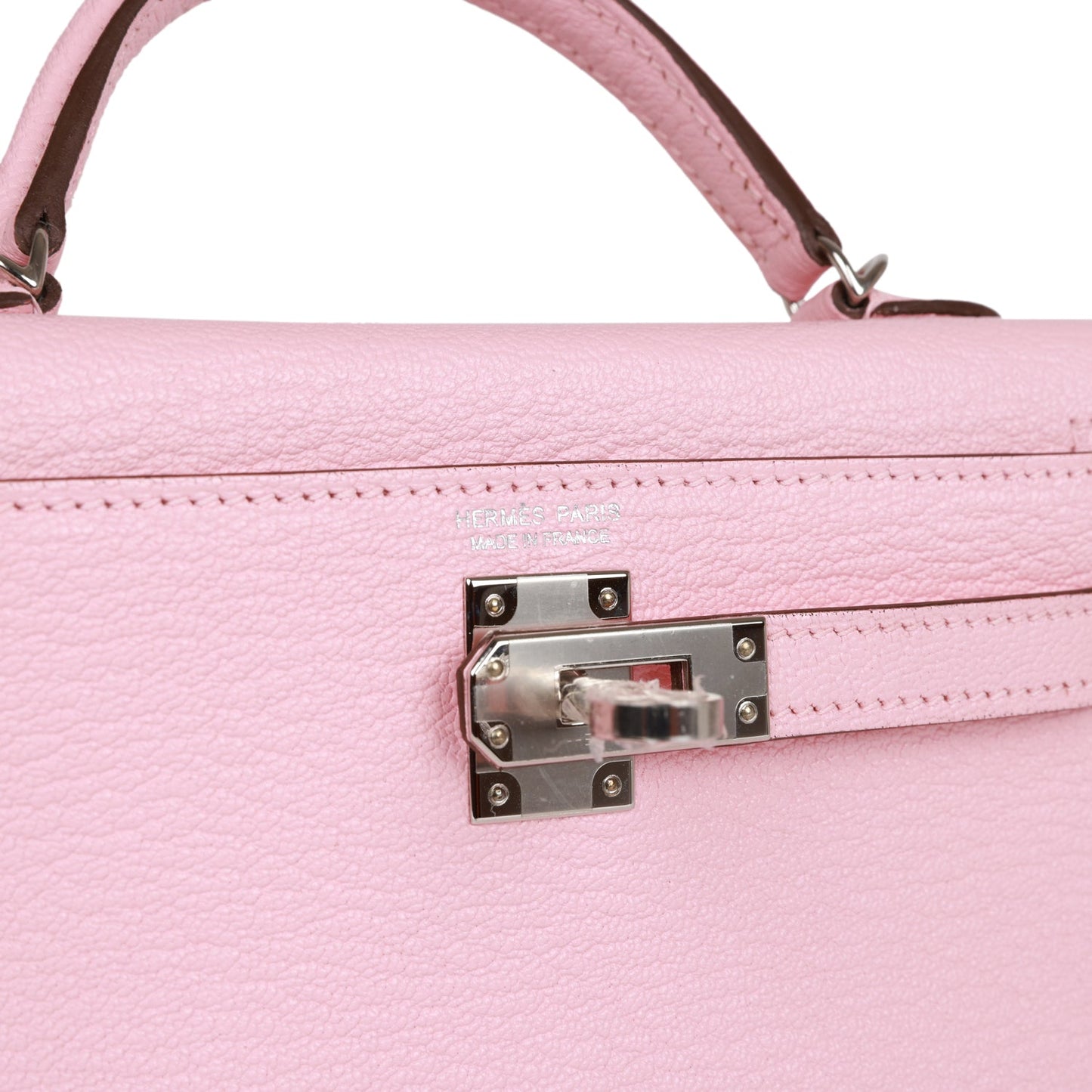 H Kelly Sellier 20 Rose Sakura Chevre Palladium Hardware