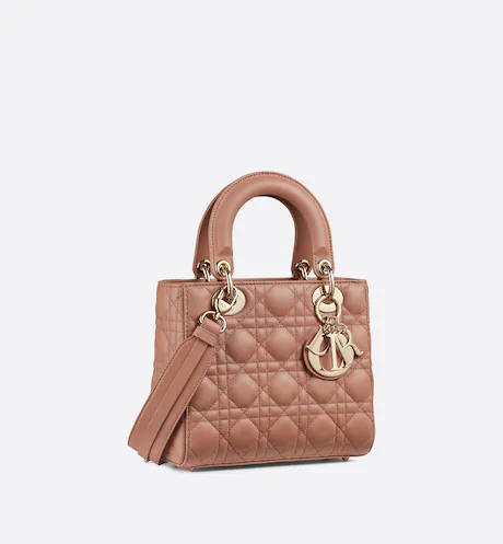 SMALL LADY D MY ABCD BAG Blush Cannage Lambskin