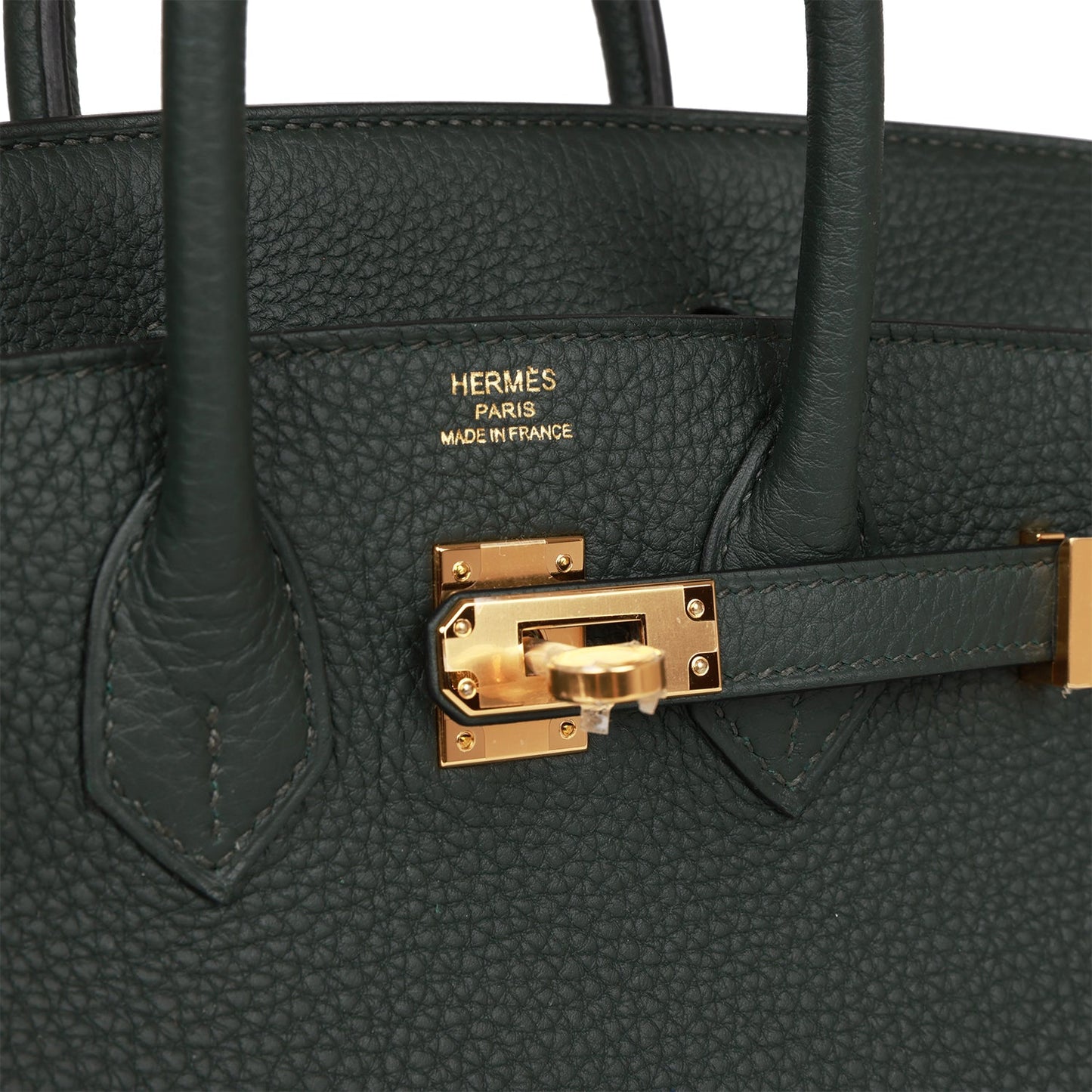 H Birkin 25 Vert Fonce Togo Gold Hardware