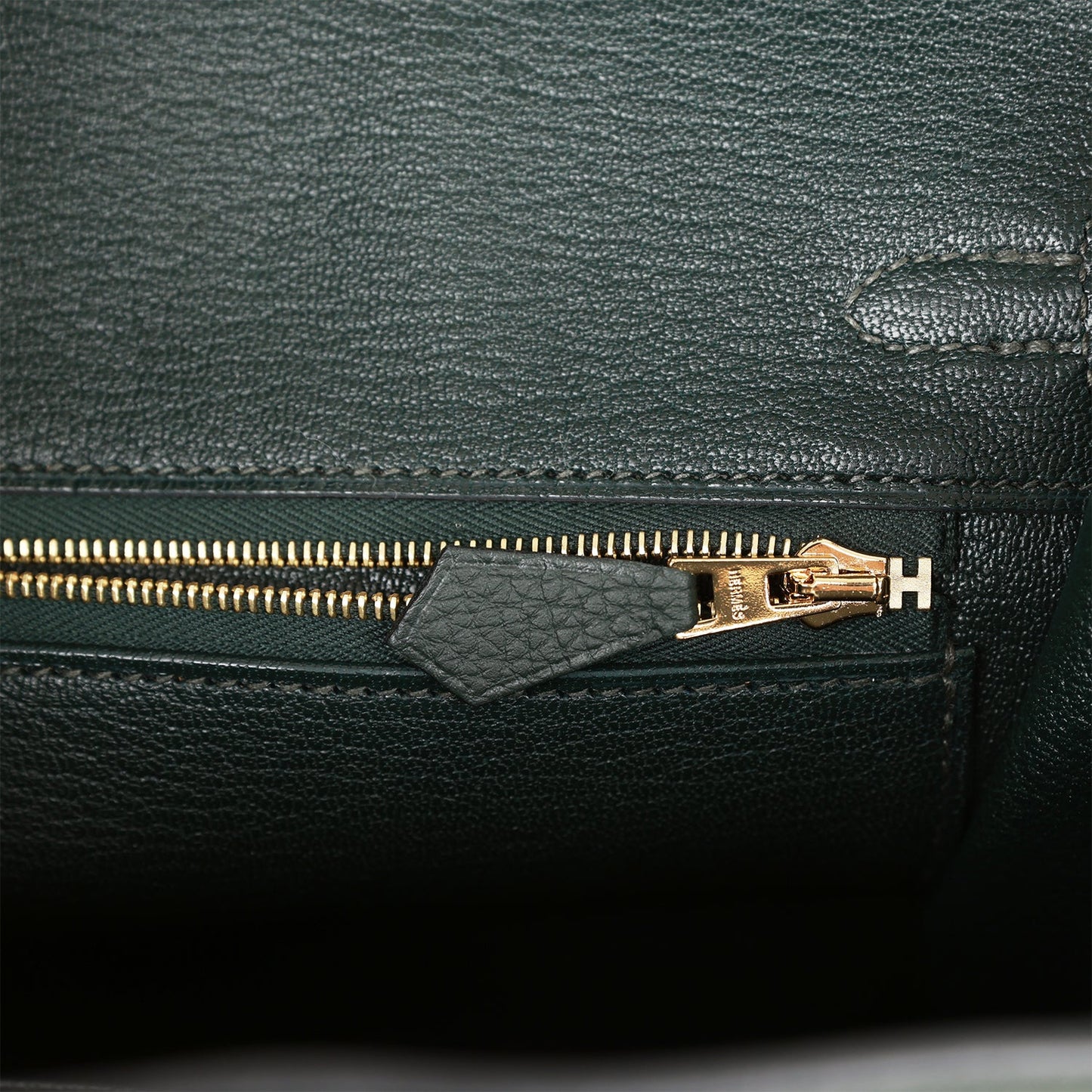 H Birkin 25 Vert Fonce Togo Gold Hardware