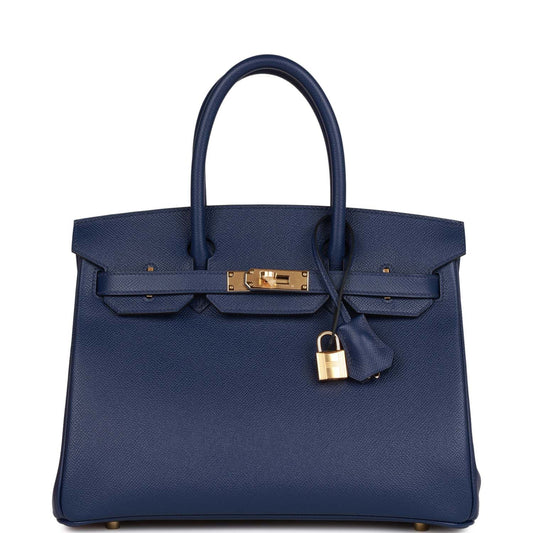 H Birkin 30 Bleu Saphir Epsom Gold Hardware