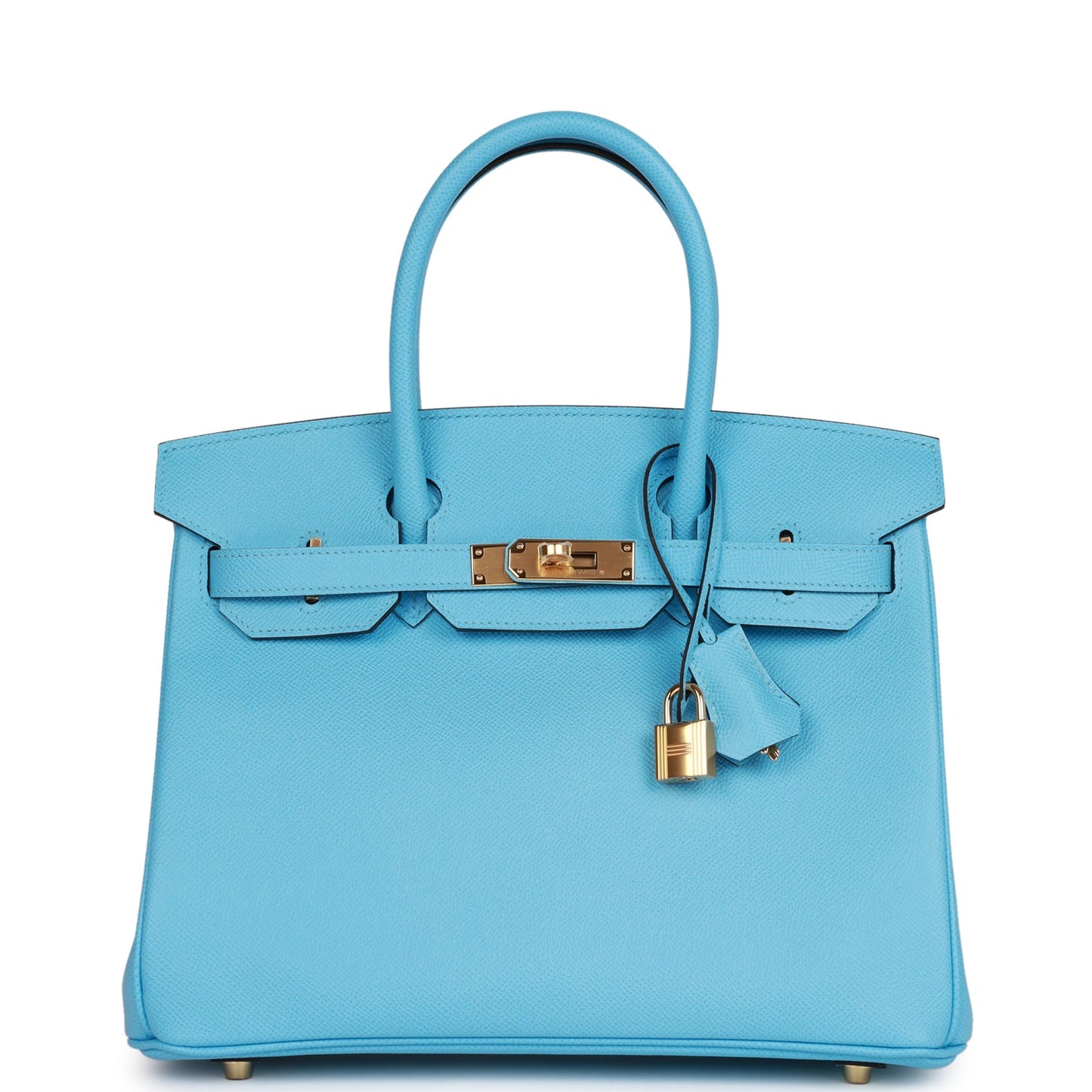 H Birkin 30 Celeste Epsom Gold Hardware