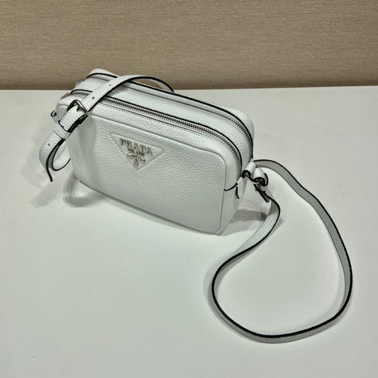 Pra Bag With Shoulder Strap White For Women, Women's Bags 8.6in/22cm 1BH082_2DKV_F0009_V_3OM