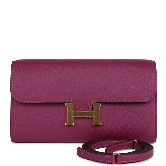 H Constance Wallet To Go Anemone Evercolor Gold Hardware