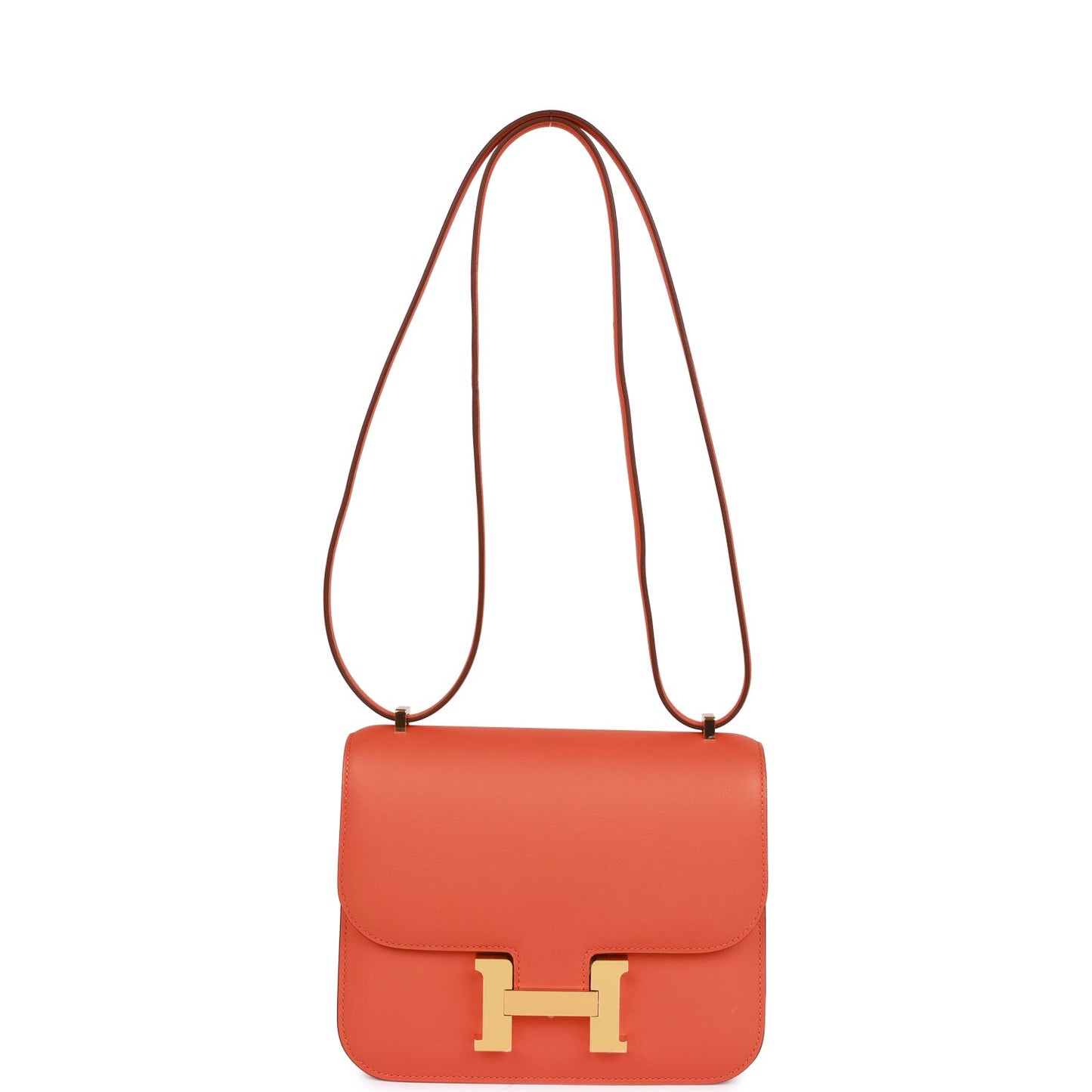 H Constance 18 Orange Swift Gold Hardware