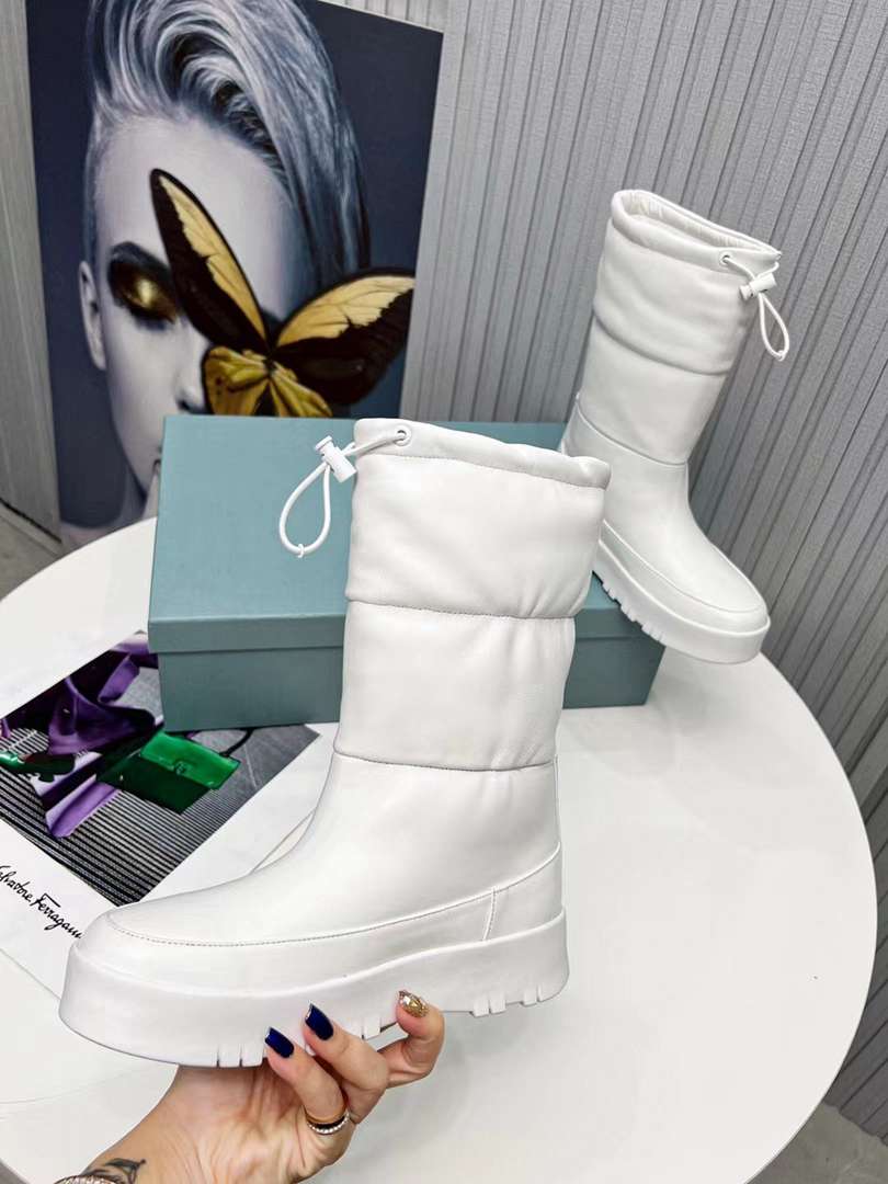 Pra new arrival women white boots 006