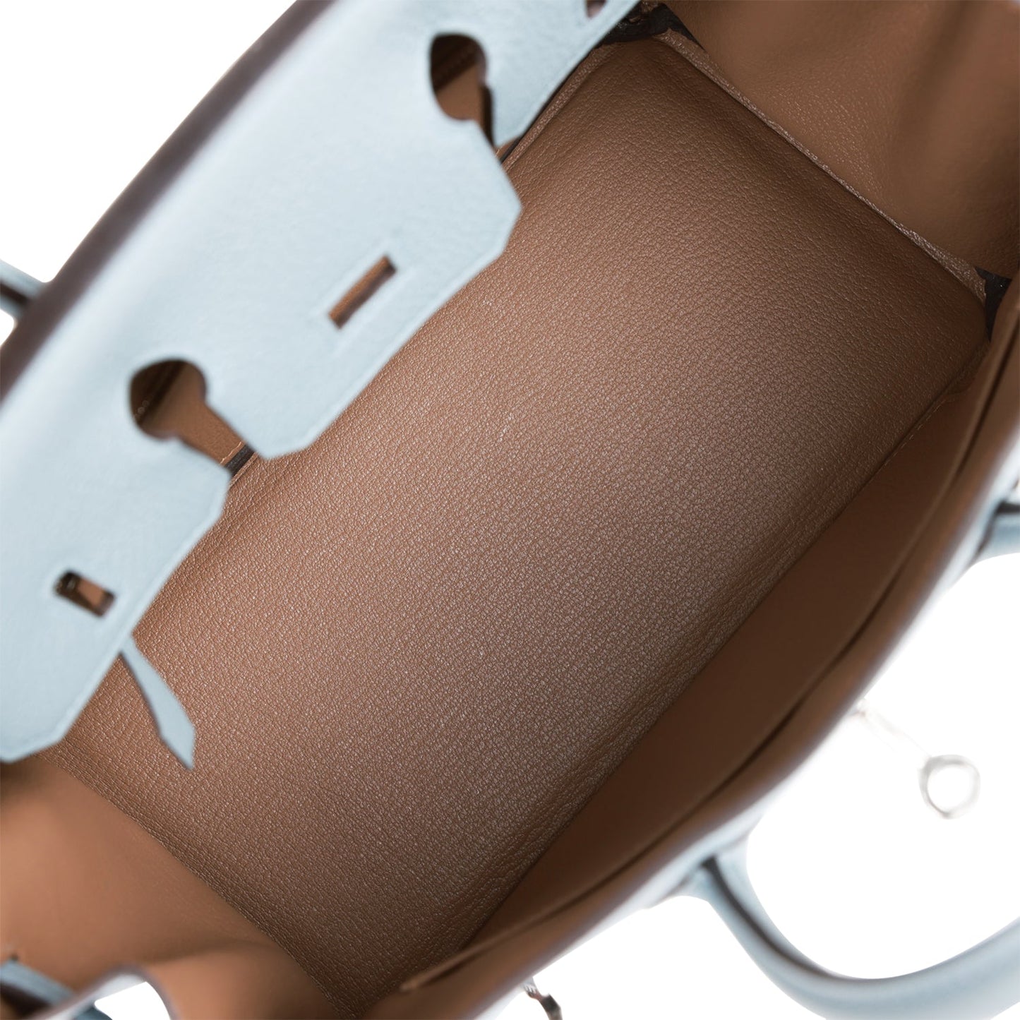 H Birkin 25 Bleu Lin Verso Togo Palladium Hardware