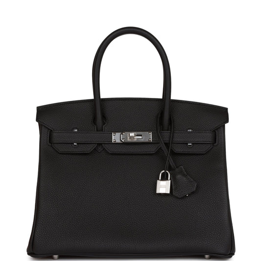H Birkin 30 Black Togo Palladium Hardware
