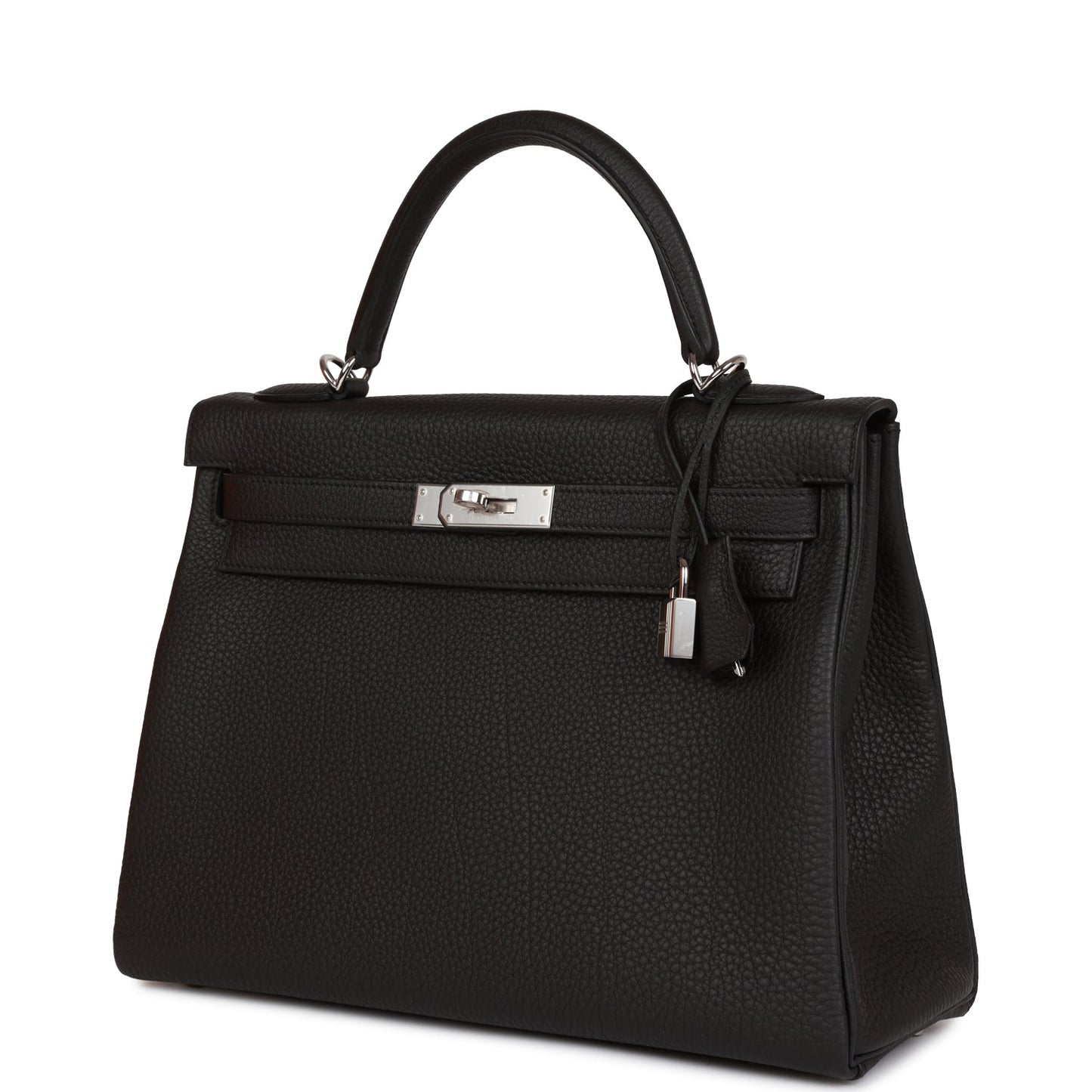 H Kelly Retourne 32cm Black Togo Palladium Hardware
