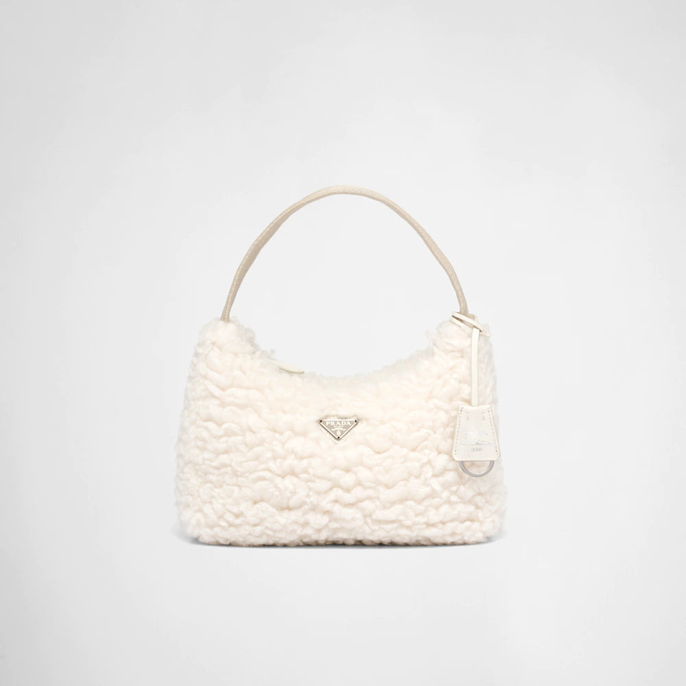 Re-Edition 2000 wool and cashmere mini-bag - Natural