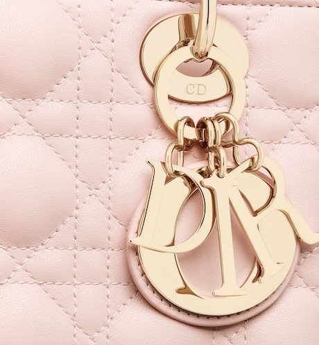 SMALL LADY D MY ABCD BAG Powder Pink Cannage Lambskin