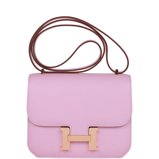 H Constance 18 Mauve Syestre Epsom Rose Gold Hardware