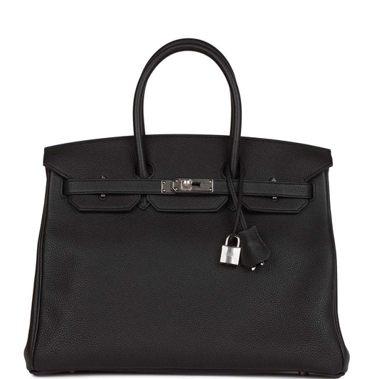 H Birkin 35 Black Togo Palladium Hardware