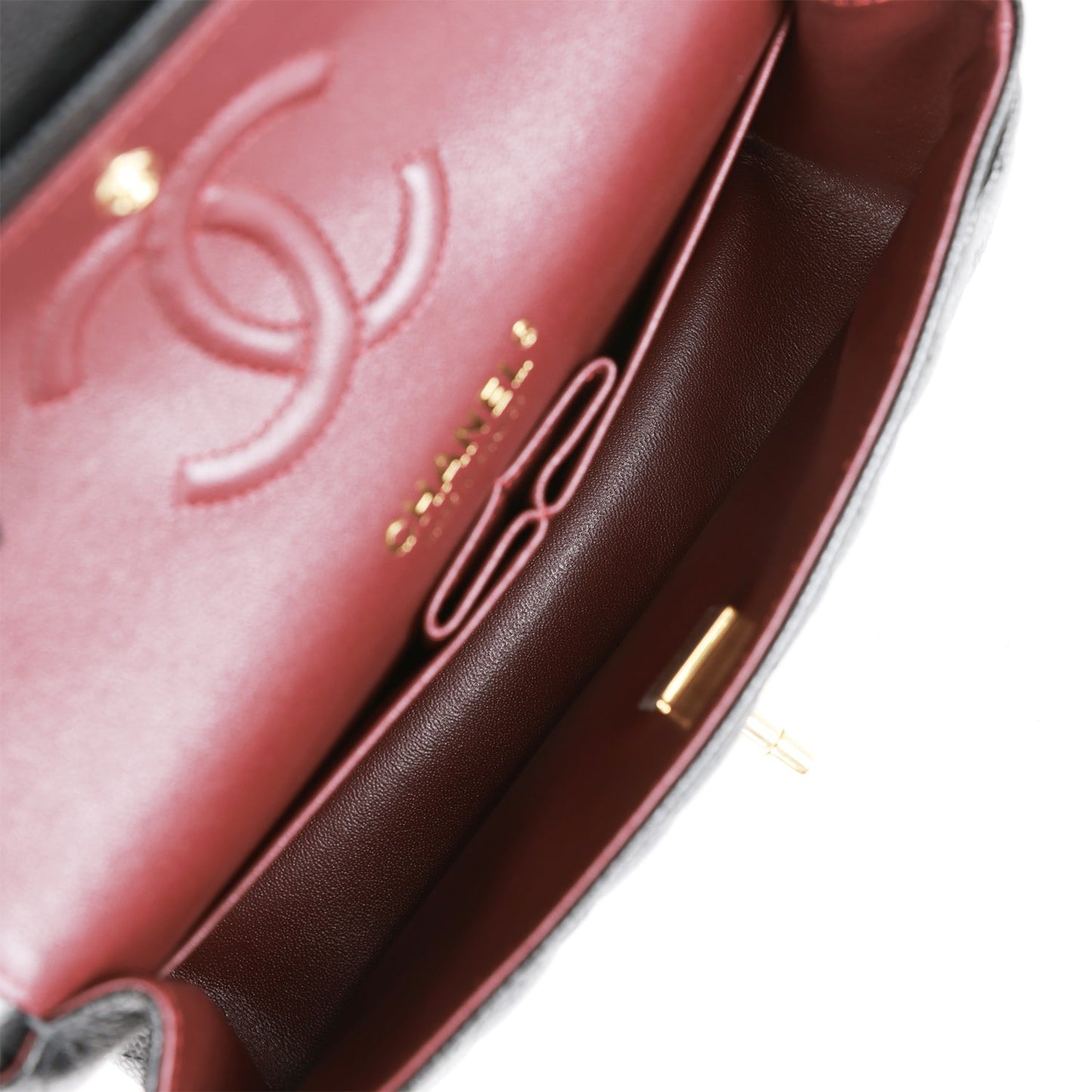 CC Small Classic Double Flap Black Caviar Gold Hardware