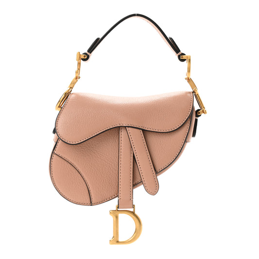 CHRISTIAN D Goatskin Micro Saddle Bag Rose Des Vent