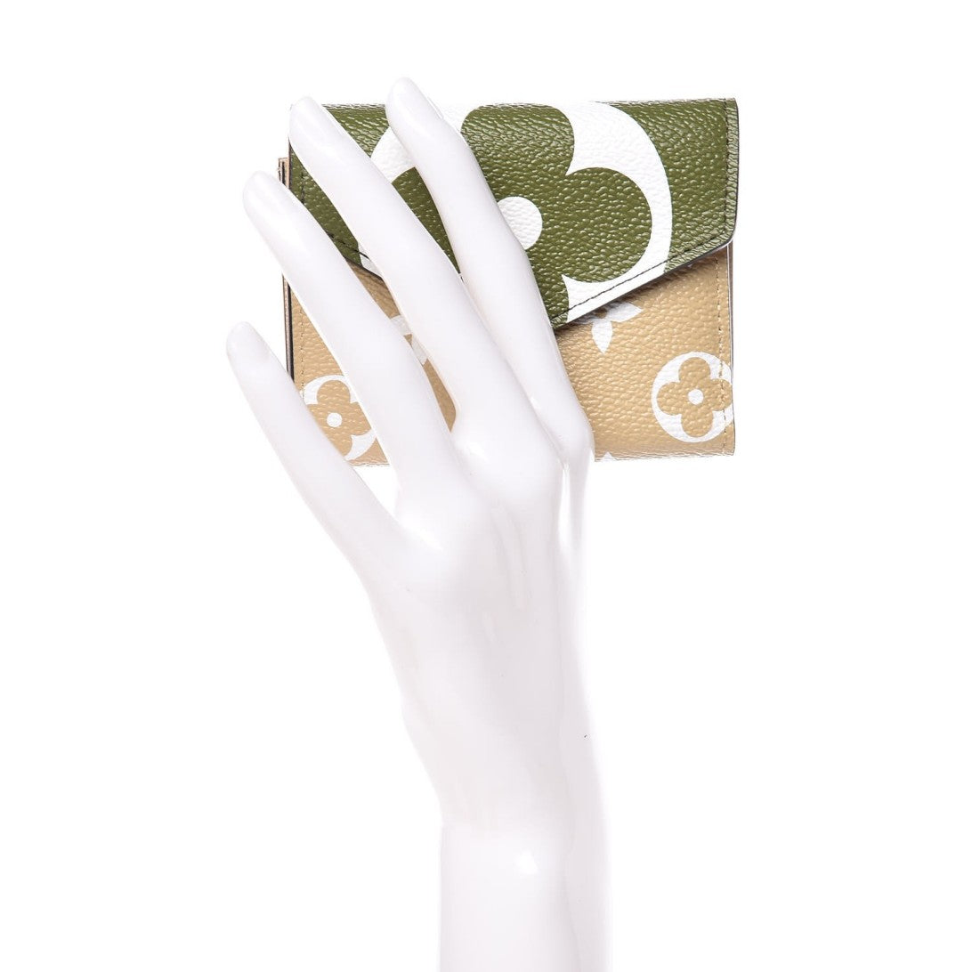 L Monogram Giant Zoe Wallet Khaki