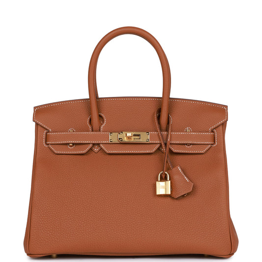 H Birkin 30 Gold Togo Gold Hardware