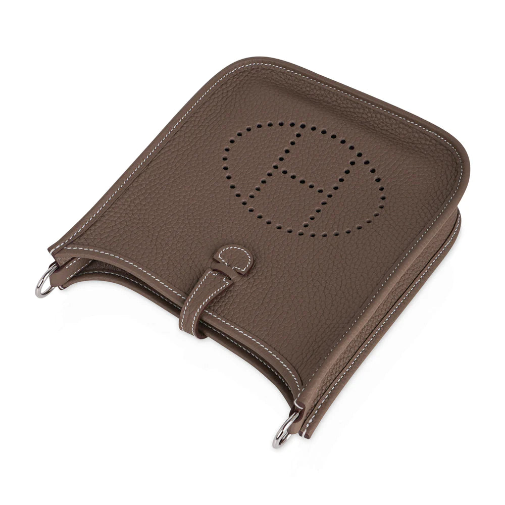 H Evelyne TPM Etoupe Clemence silver Hardware