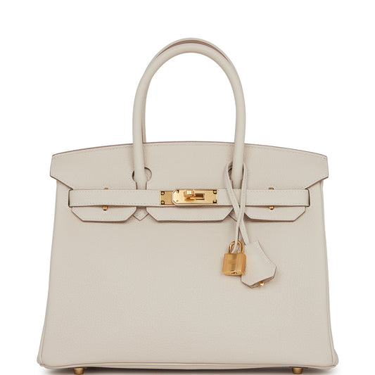 H Birkin 30 Craie Togo Gold Hardware