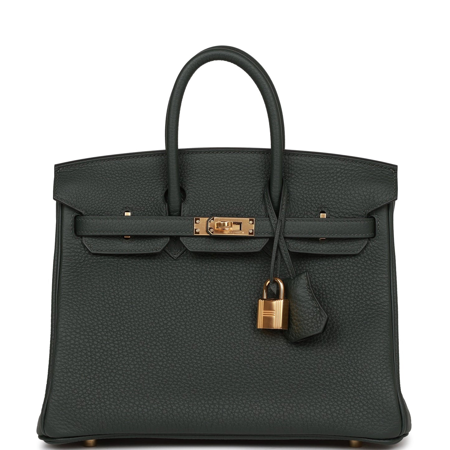 H Birkin 25 Vert Fonce Togo Gold Hardware