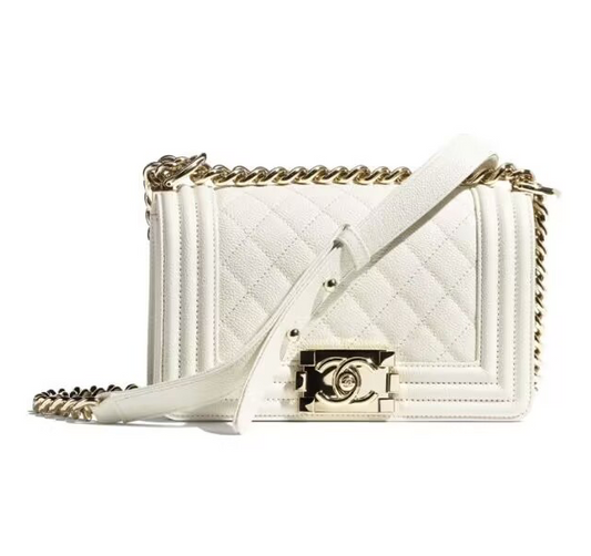 BOY CC SMALL HANDBAG CAVIAR LEATHER 20.5 CM