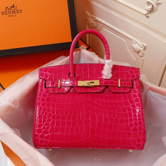 H Birkin 25, 30, 35  Electric Shiny Niloticus Crocodile gold Hardware