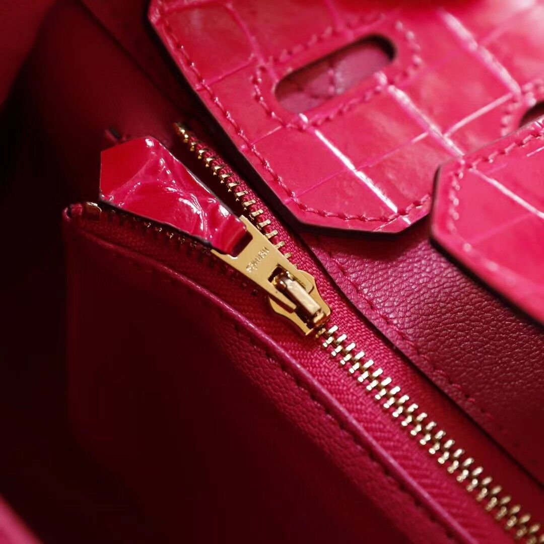 H Birkin 25, 30, 35 Electric Shiny Niloticus Crocodile gold Hardware