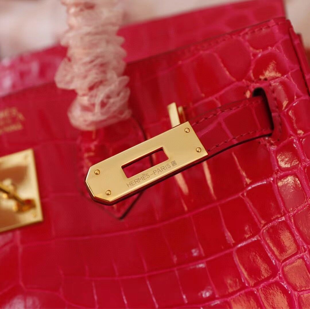 H Birkin 25, 30, 35 Electric Shiny Niloticus Crocodile gold Hardware