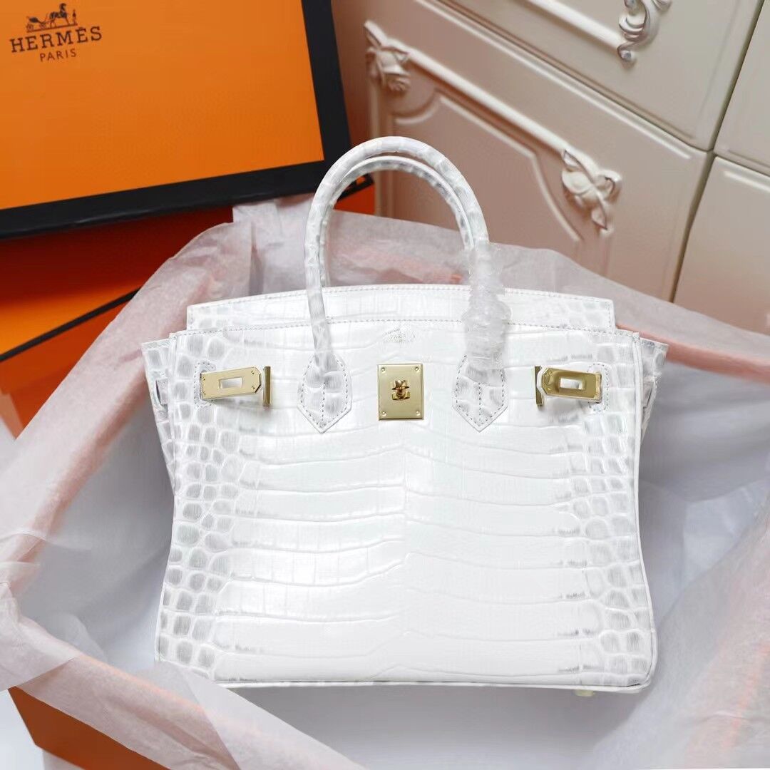 H Birkin 25, 30, 35 Electric Shiny Niloticus Crocodile gold Hardware