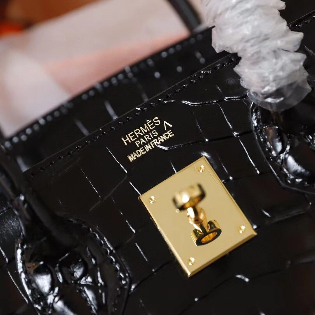 H Birkin 25, 30, 35 Electric Shiny Niloticus Crocodile gold Hardware