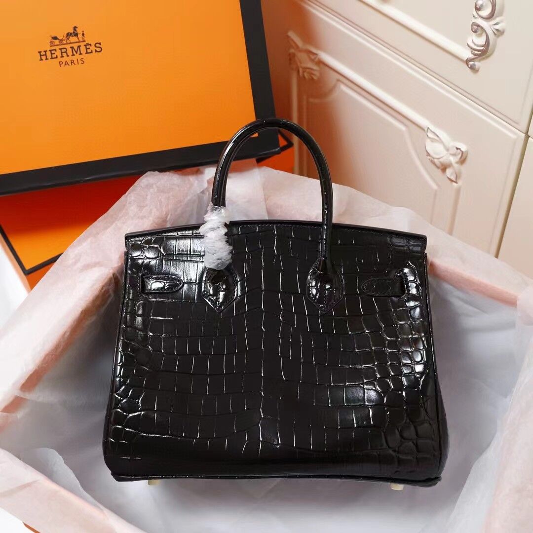 H Birkin 25, 30, 35 Electric Shiny Niloticus Crocodile gold Hardware