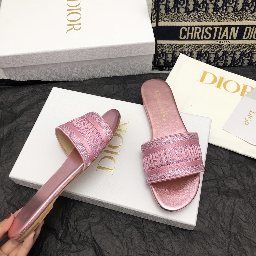 D new arrival women slippers with diamond