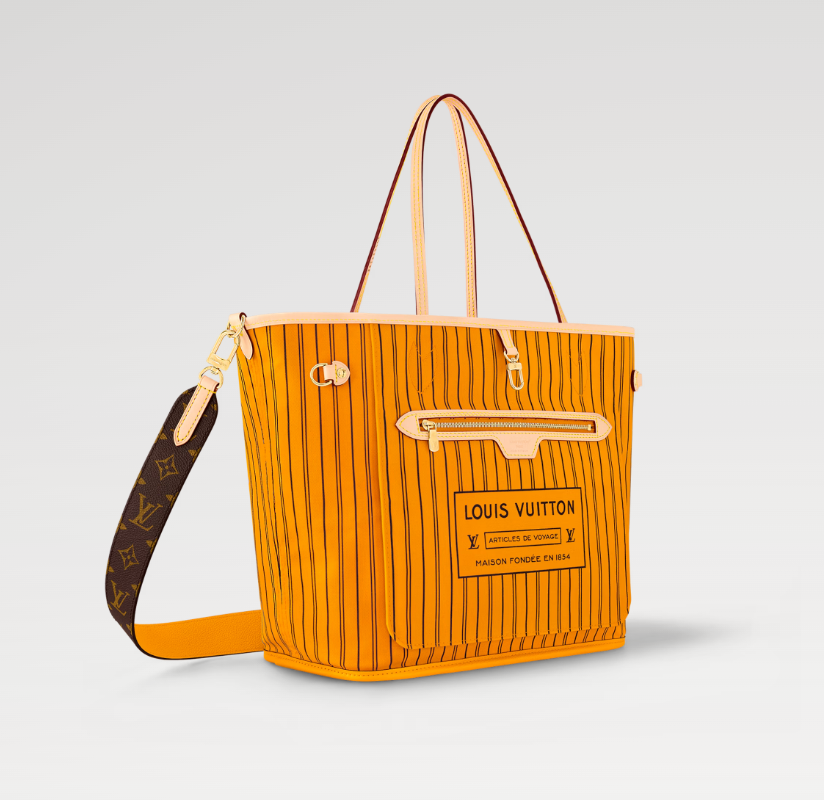 Louis Neverfull Bandouli��re Inside Out MM bag size: 31*28 * 14 cm