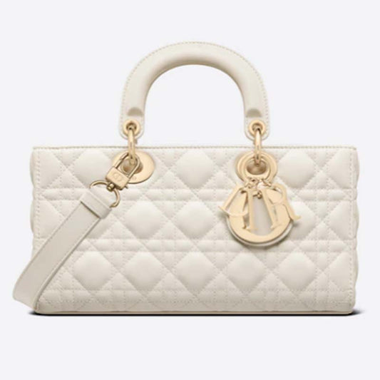 CD Women CD Lady D-Joy Bag Latte Cannage Lambskin