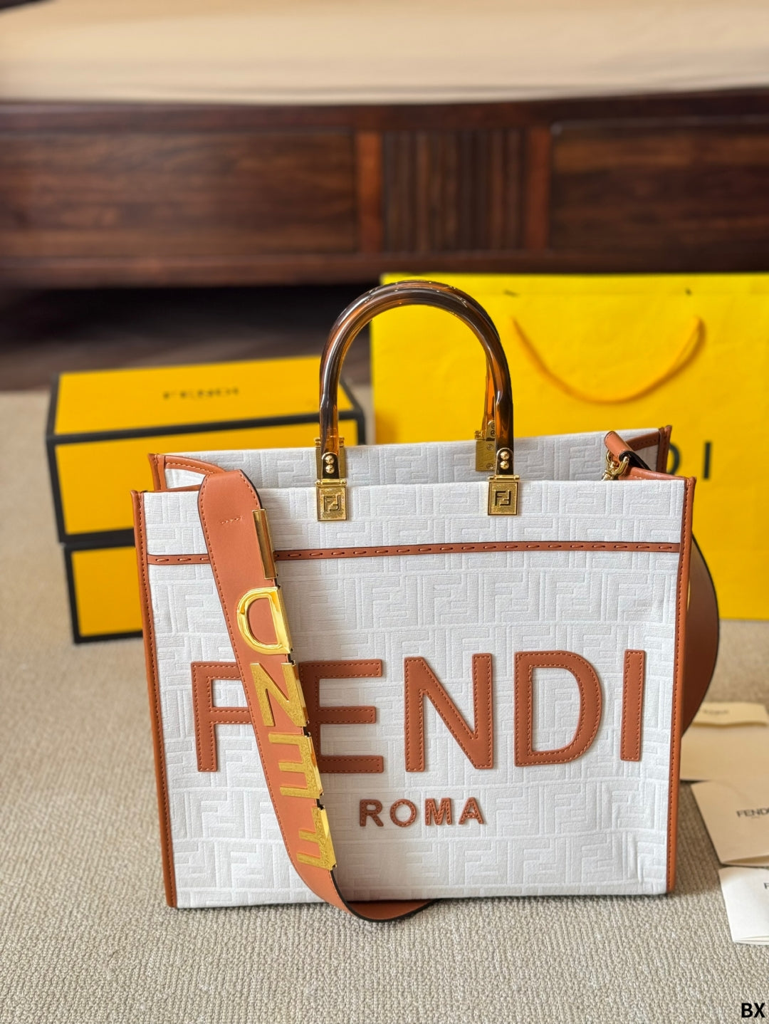 Fen new arrival peekabo tote bag size;35*30 cm