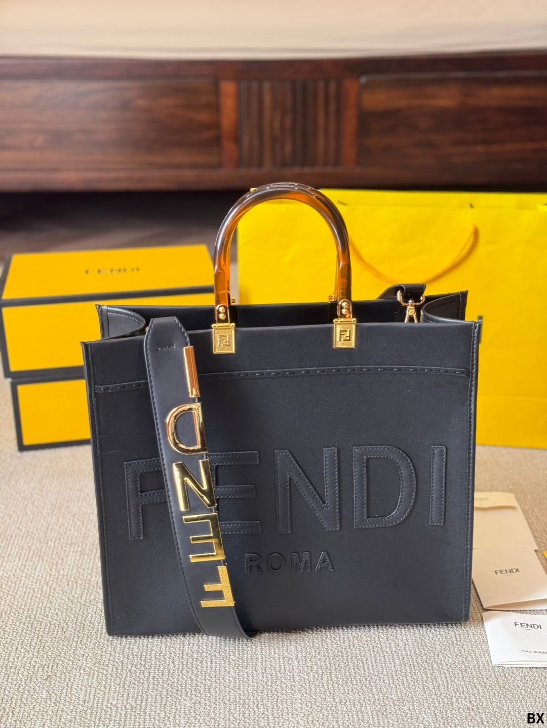 Fen new arrival peekabo tote bag size;35*30 cm