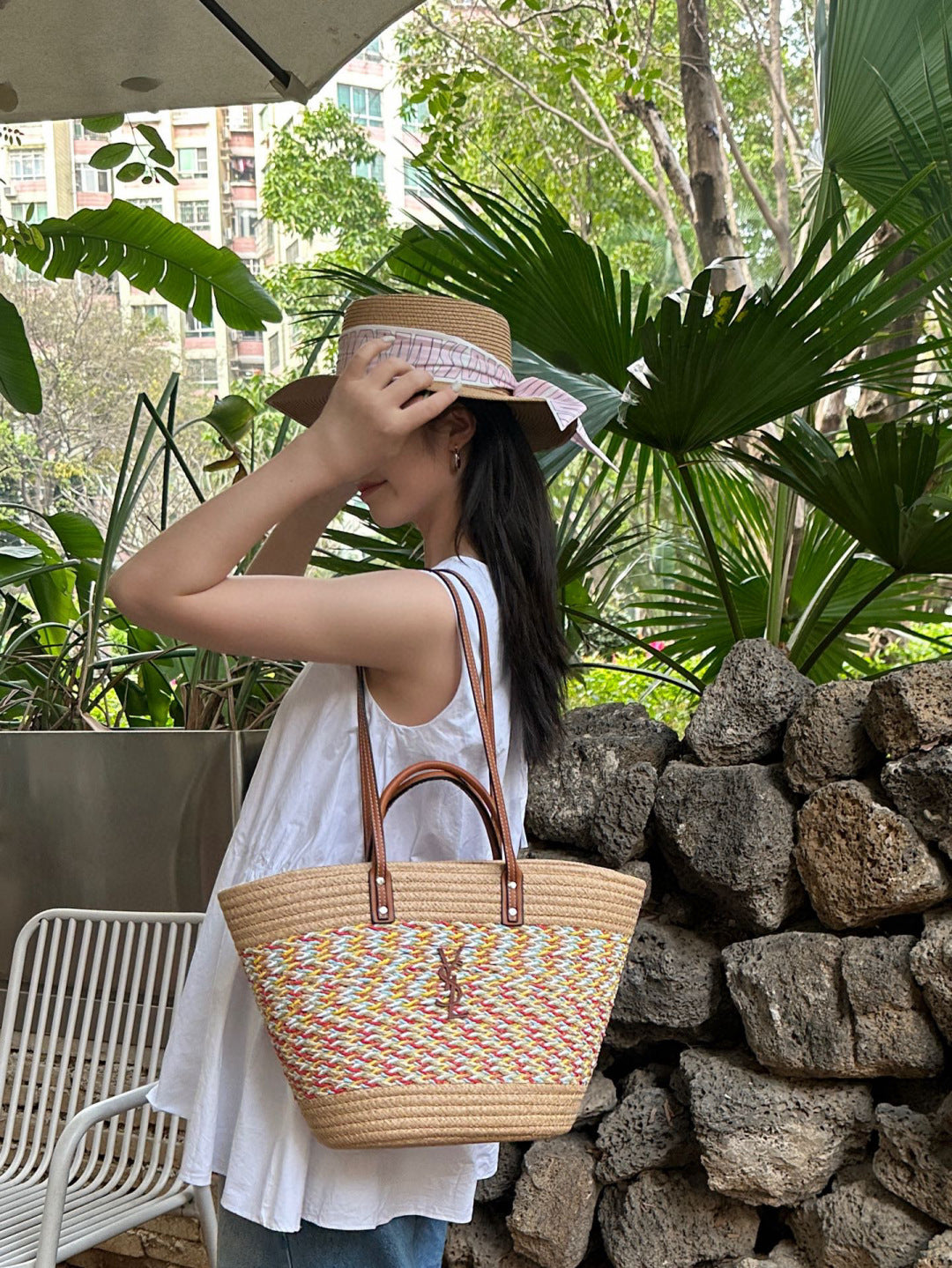 Y new arrival 2025 summer tote bag size: 47*14*27 cm