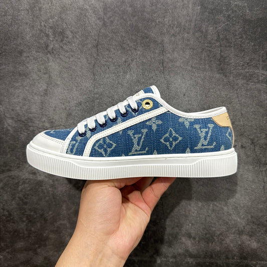 Louis new arrival 2025ss Lagoon denim shoe heels 2.5 cm