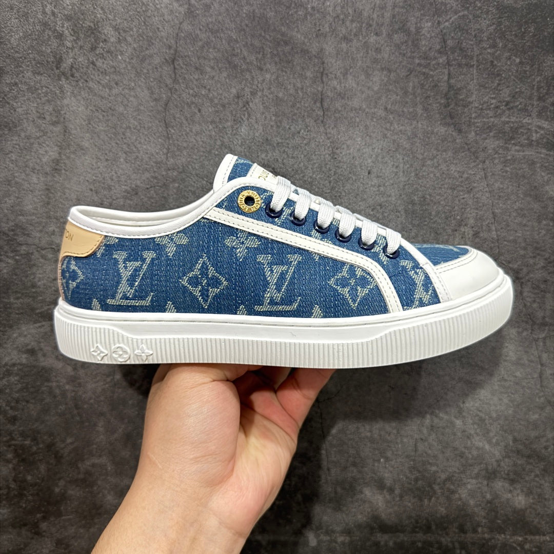 Louis new arrival 2025ss Lagoon denim shoe heels 2.5 cm
