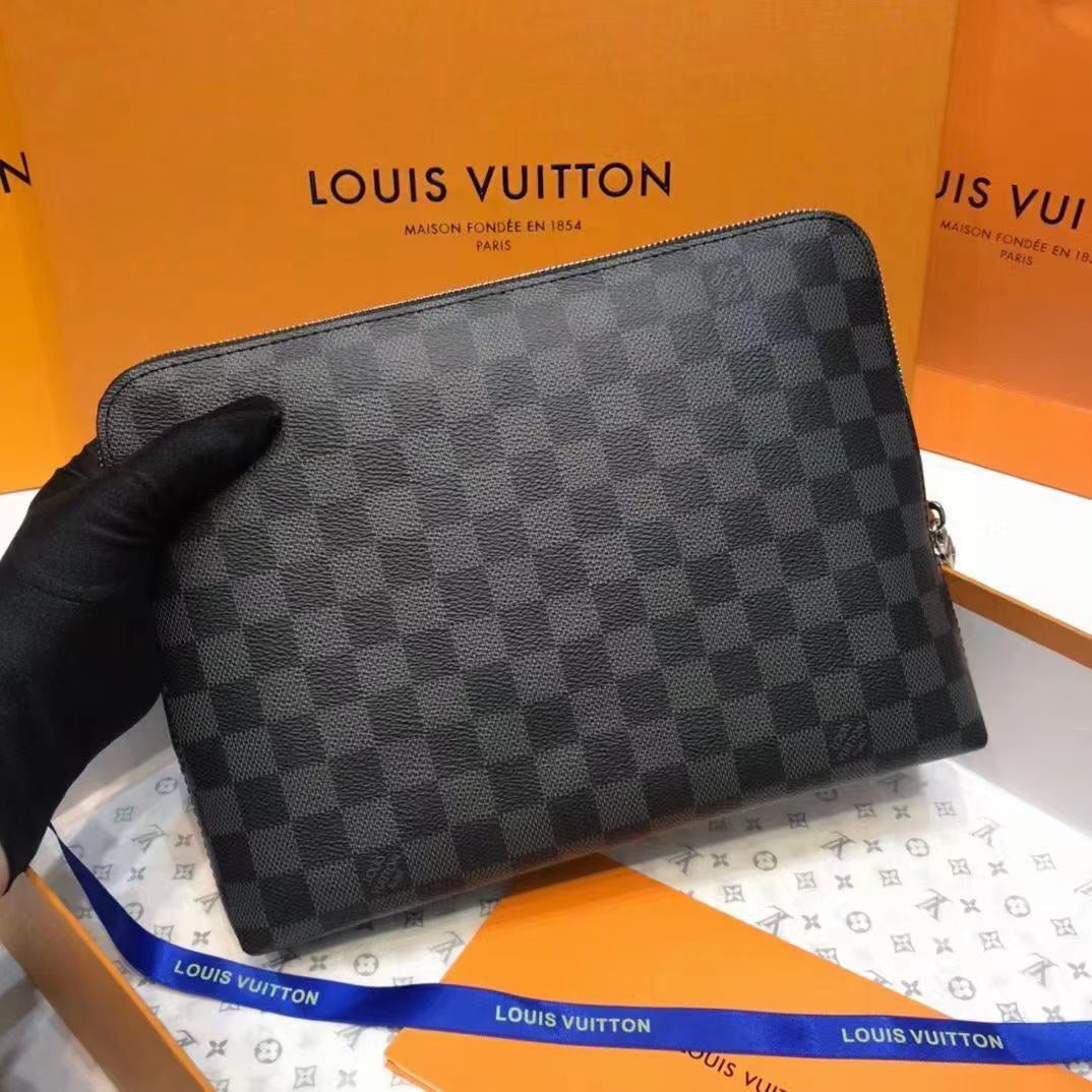 Louis new pouch damier graphite bag size: 21.0 x 27.0 x 5.0 cm
