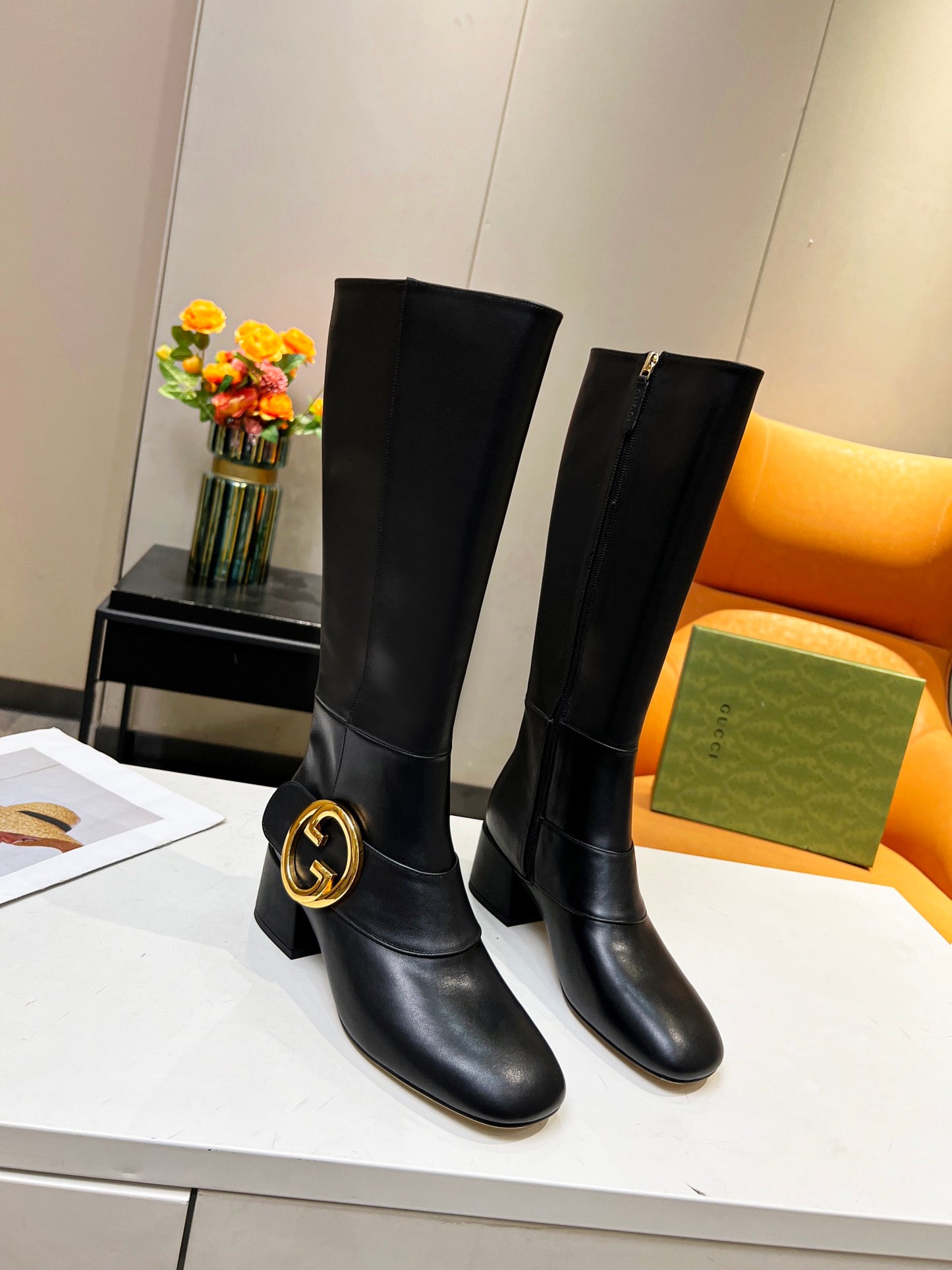 GG women boots heels 5.5 cm