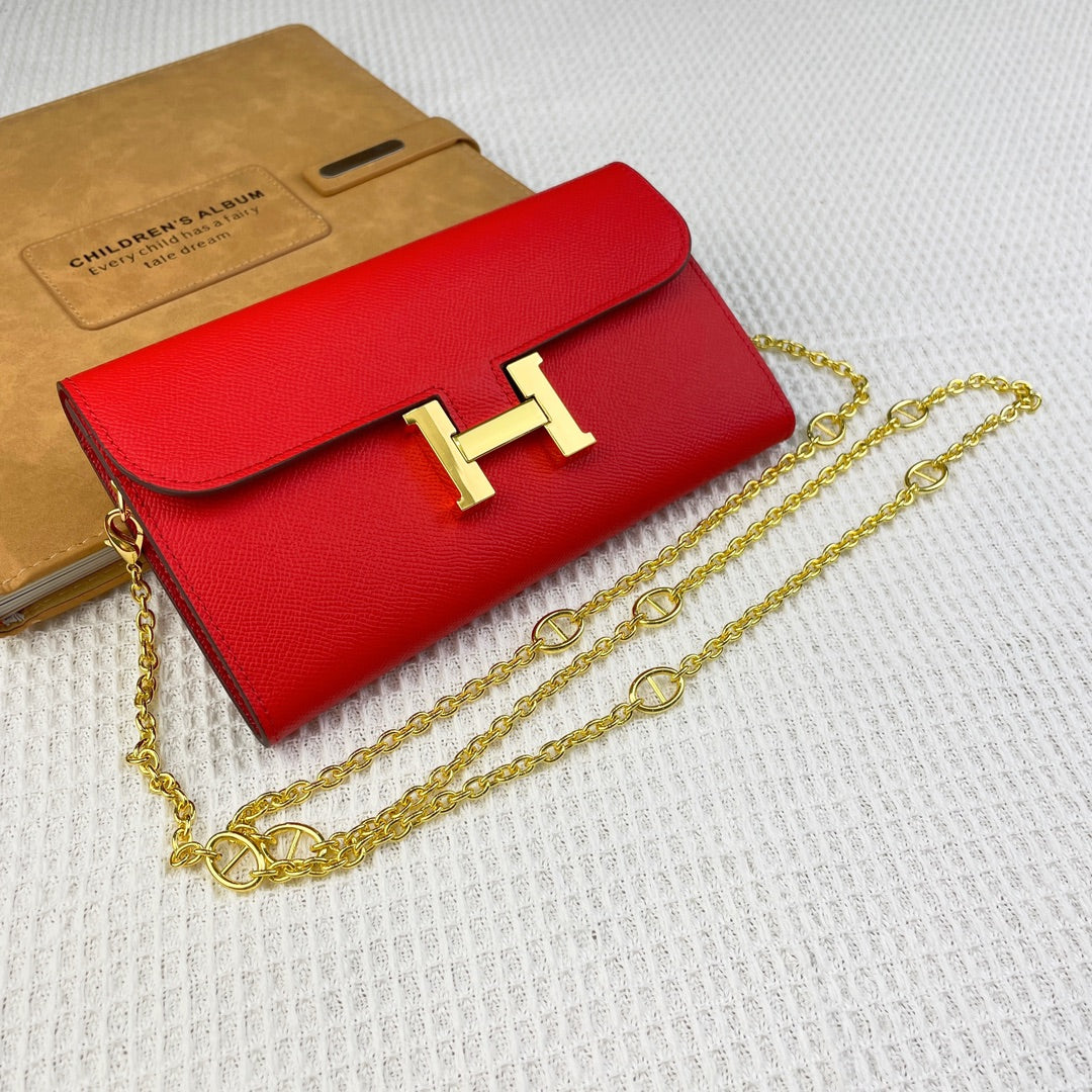 H Constance empson leather bag size:22*11cm