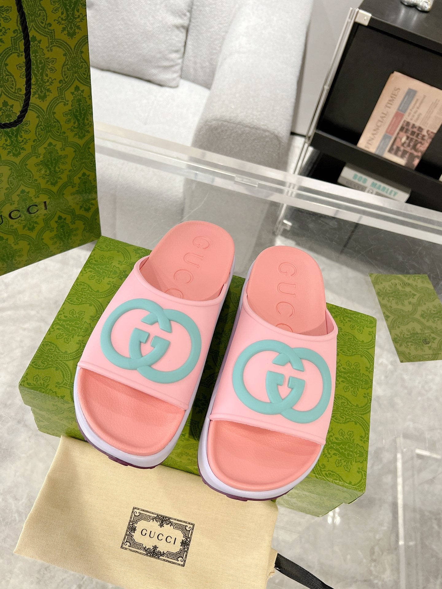 GG new arrival men and women slippers heels 5 cm