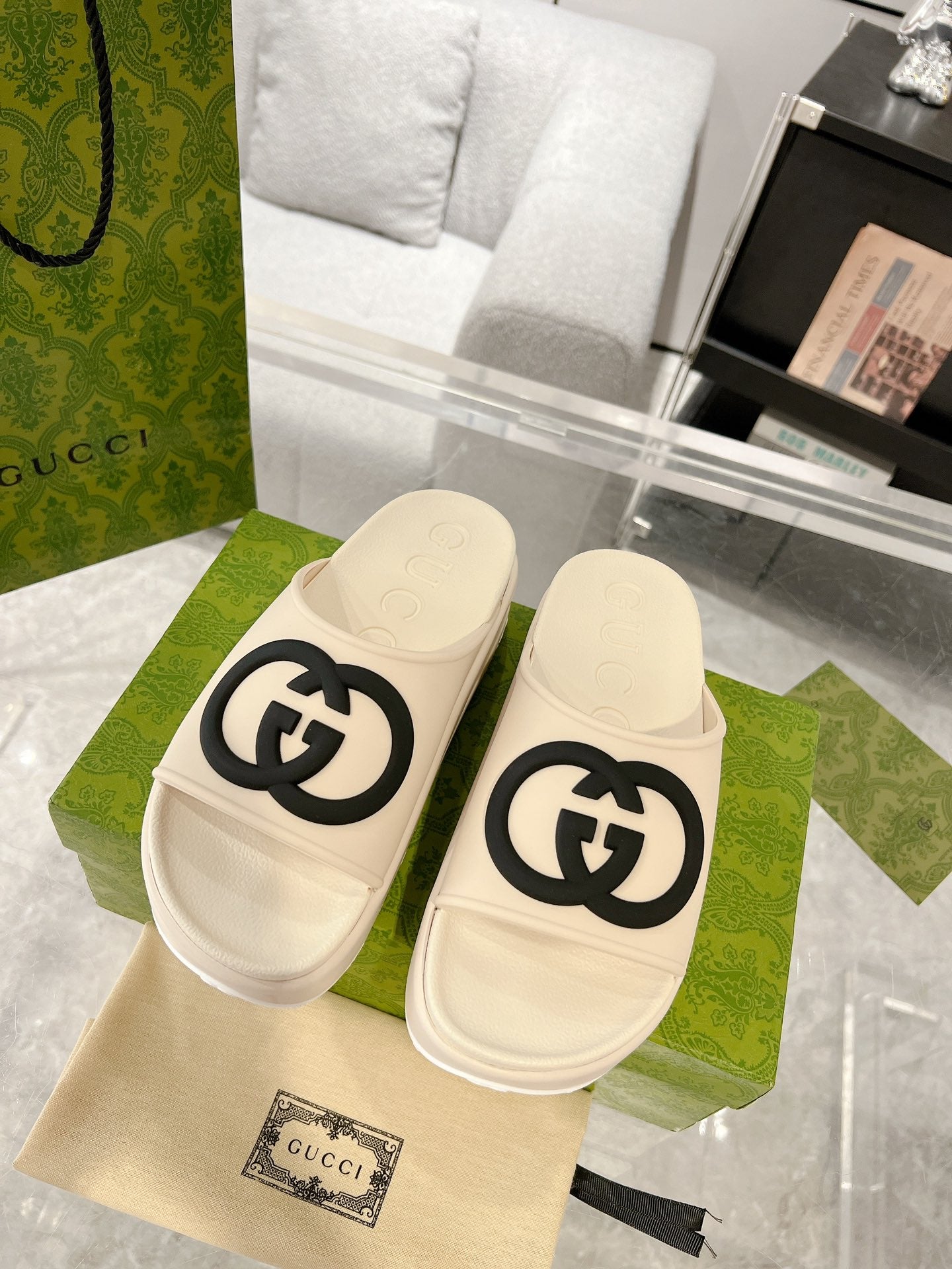 GG new arrival men and women slippers heels 5 cm