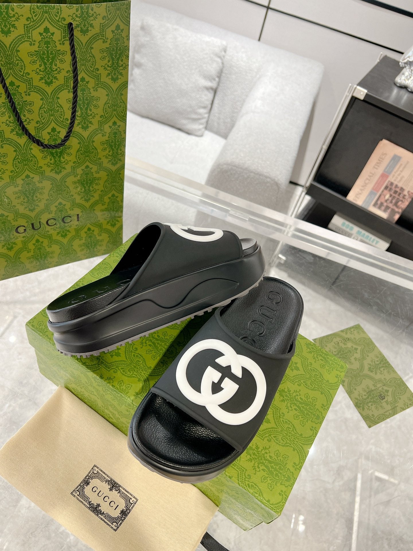 GG new arrival men and women slippers heels 5 cm