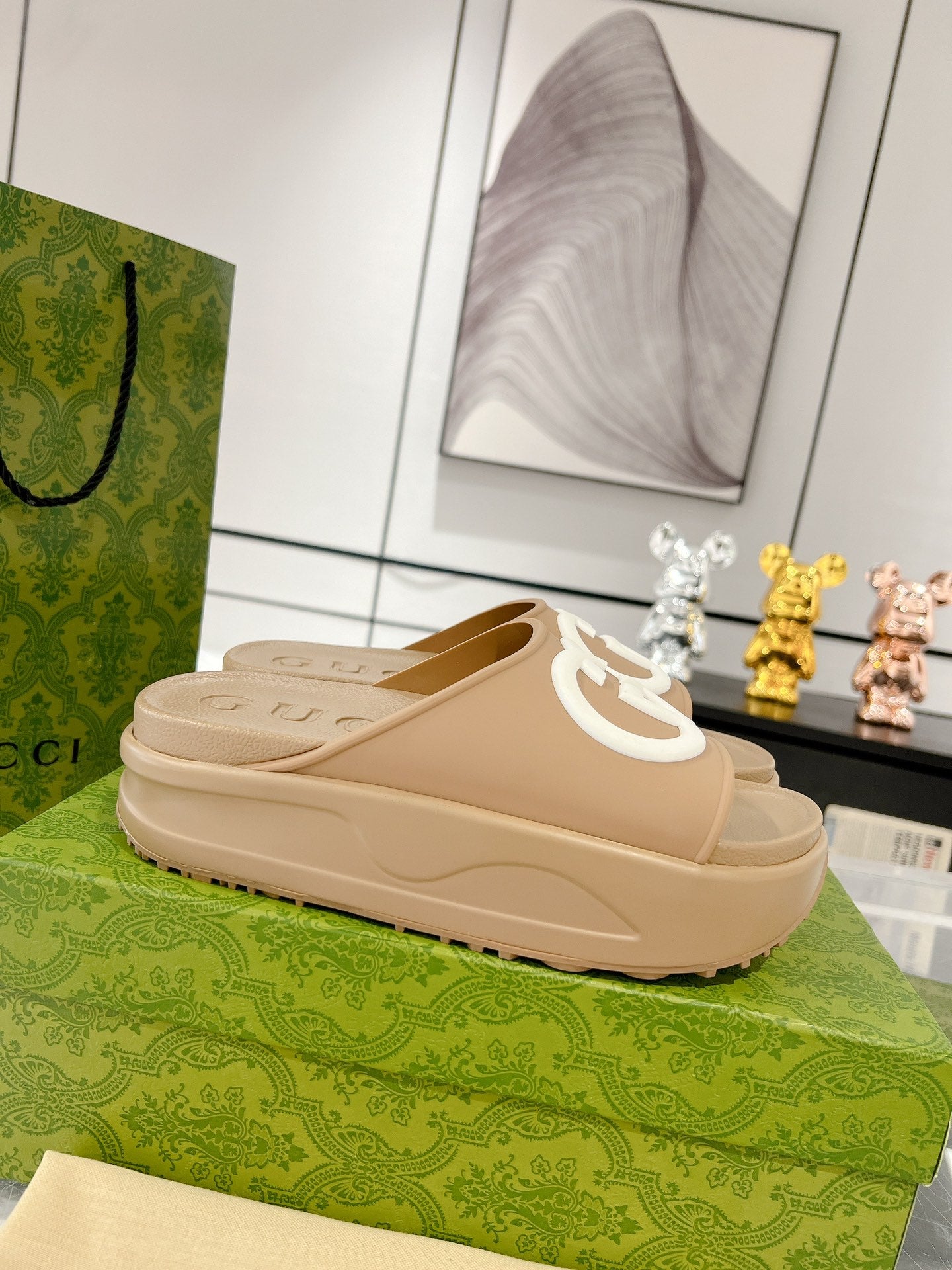 GG new arrival men and women slippers heels 5 cm