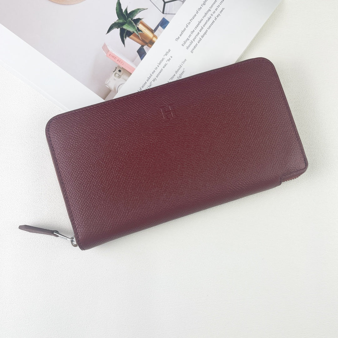 H Silk'in empson-Barenia leather wallet size : 20x11.5x1.5 cm